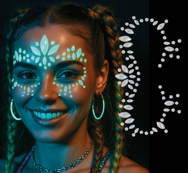 GLOW IN THE DARK FACE JEWELLERY 1