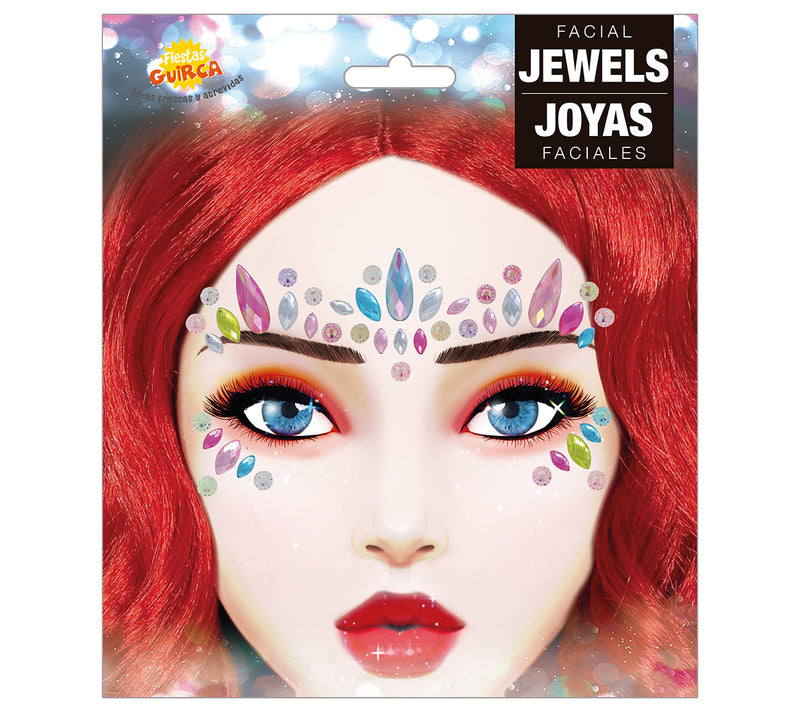 ADHESIVE FACE JEWELLERY MULTIC.