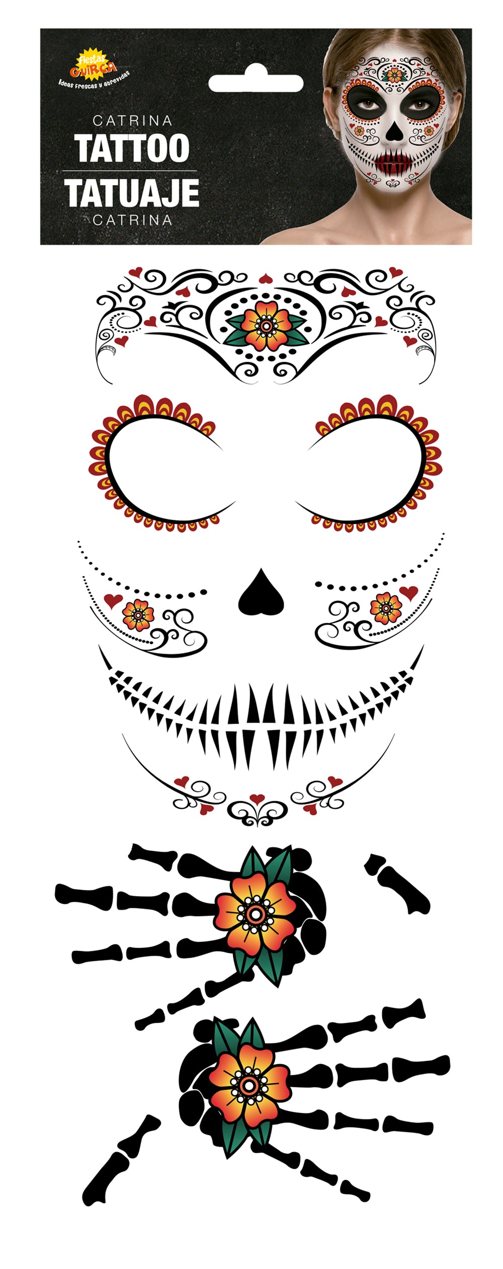 FACE TATTOO, 30X14 CM