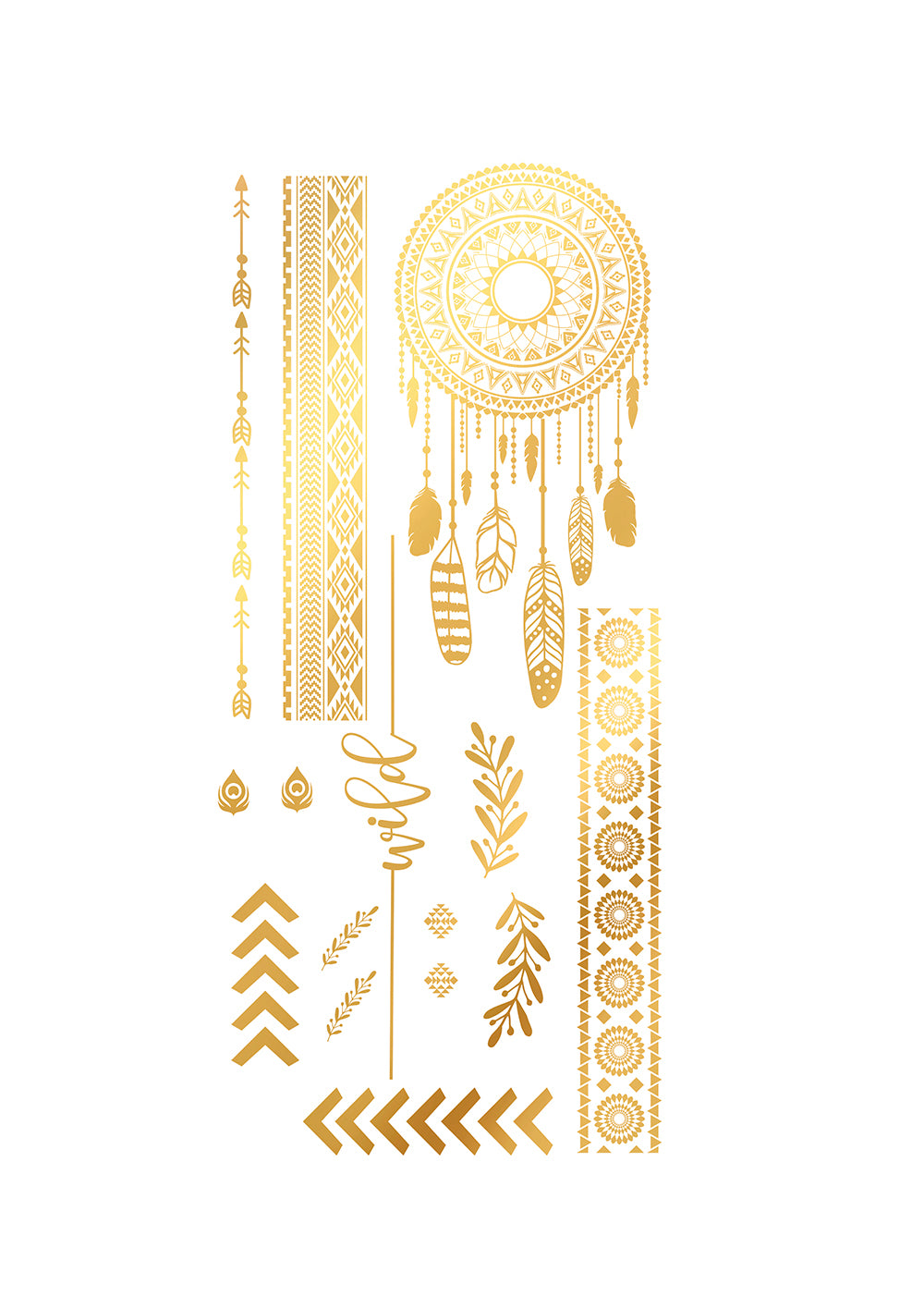 GOLD TATTOO, 14X30 CM