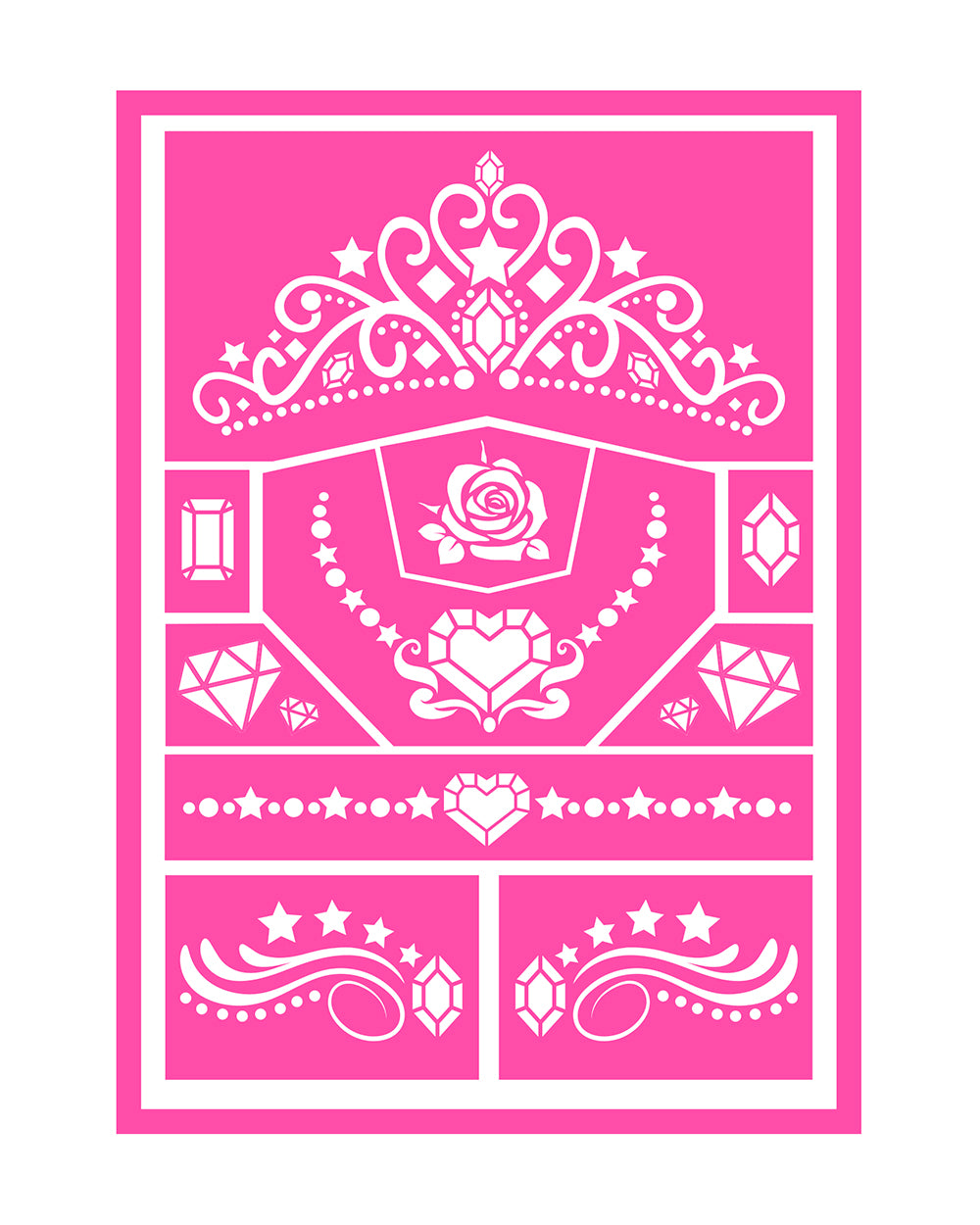 CHILDREN'S MAKEUP STENCIL 14X20 CMS