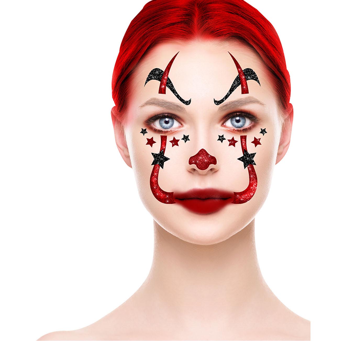 CLOWN FACE GLITTER, 13x15 CM
