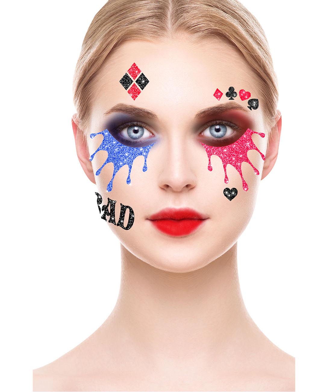 "DANGEROUS" FACE GLITTER, 13x15 CM