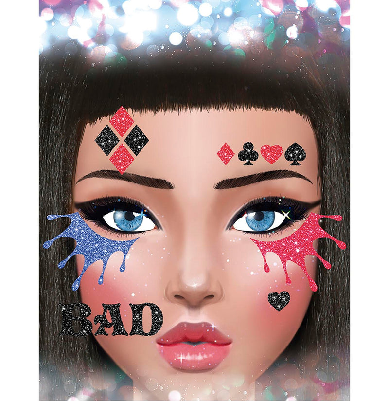 "DANGEROUS" FACE GLITTER, 13x15 CM