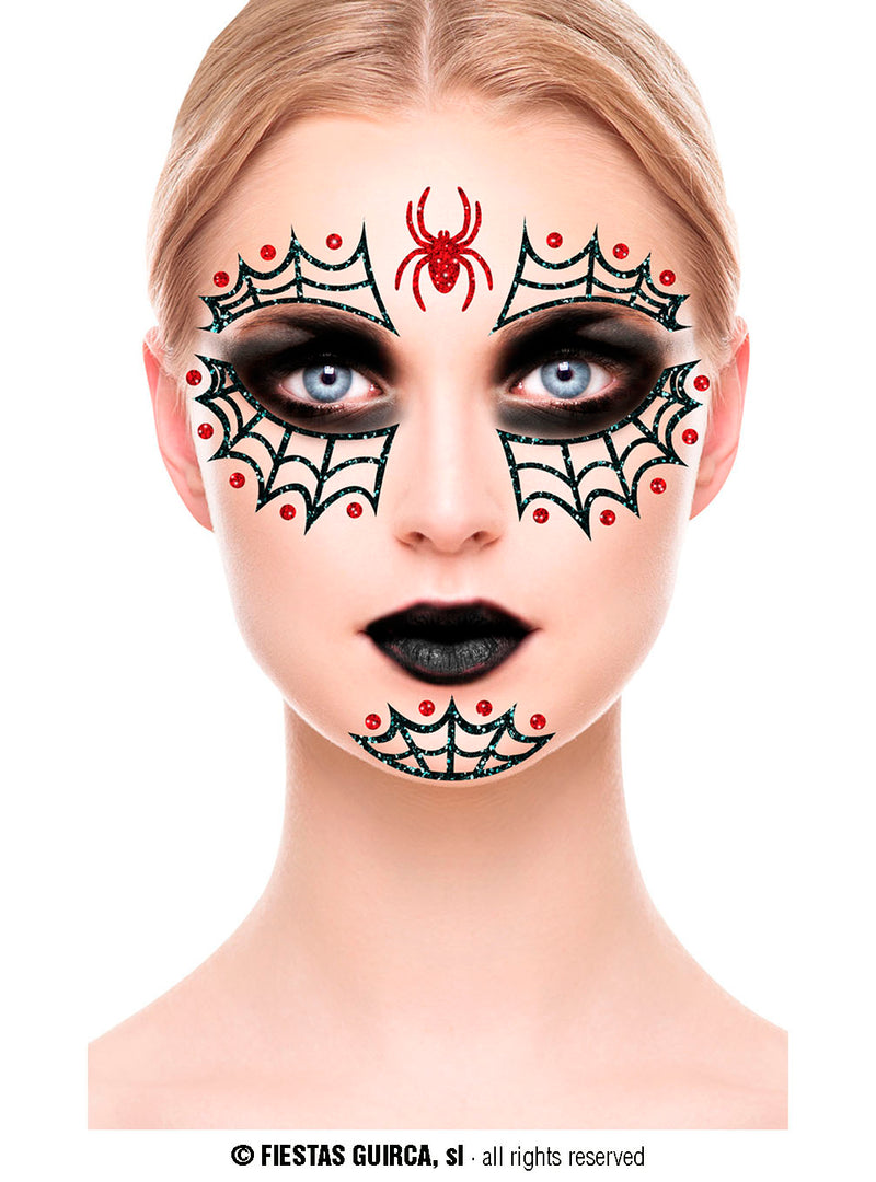 SPIDER FACE GLITTER, 13x15 CM
