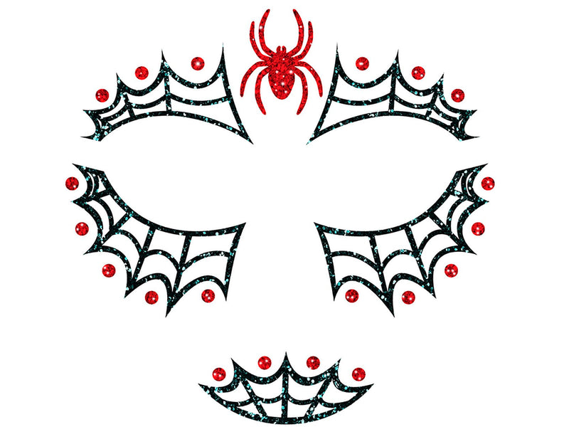 SPIDER FACE GLITTER, 13x15 CM