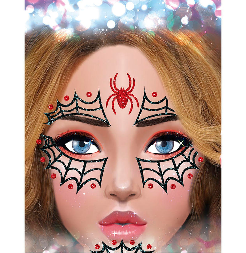 SPIDER FACE GLITTER, 13x15 CM