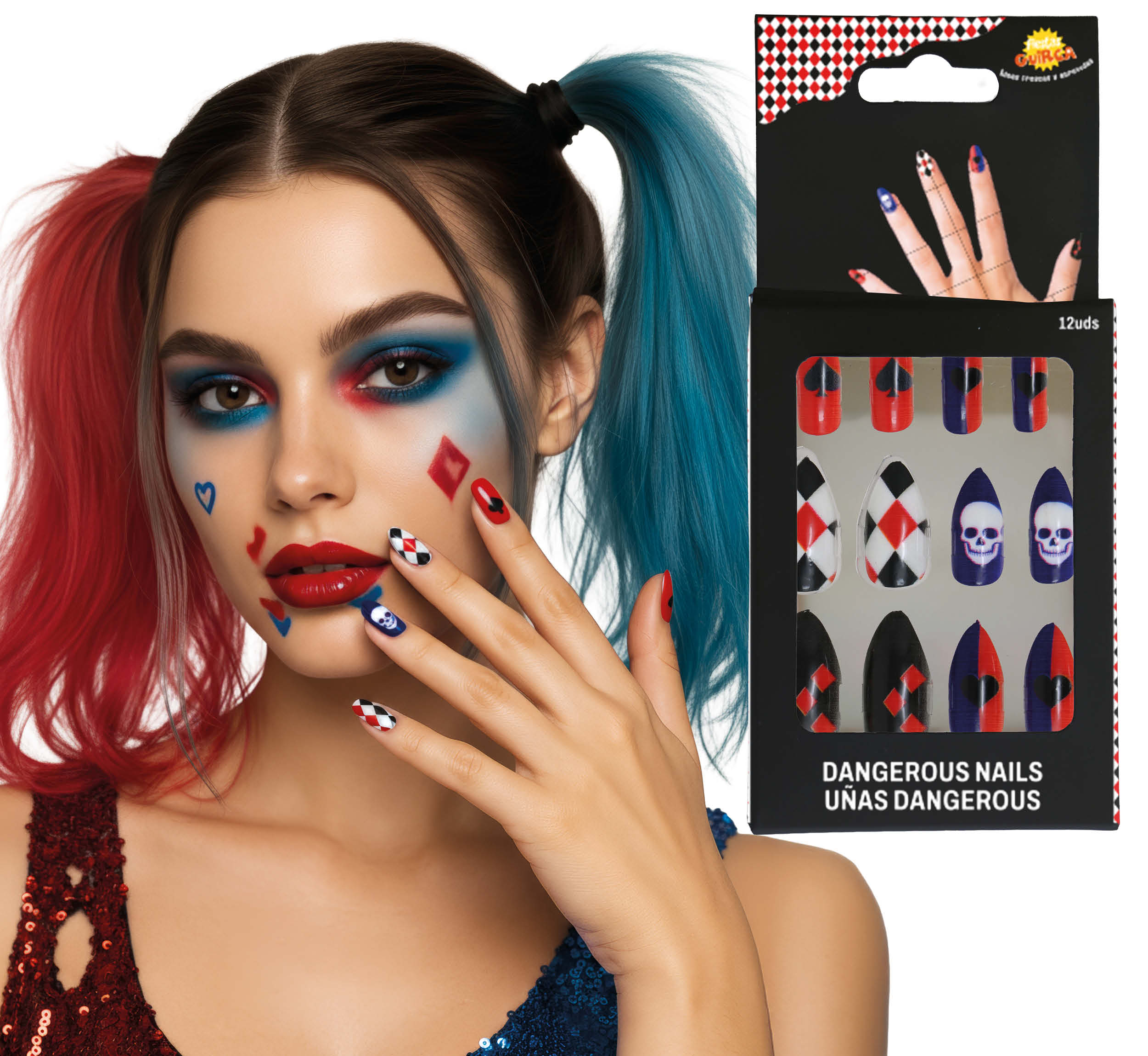 12 NAILS WITH GLUE