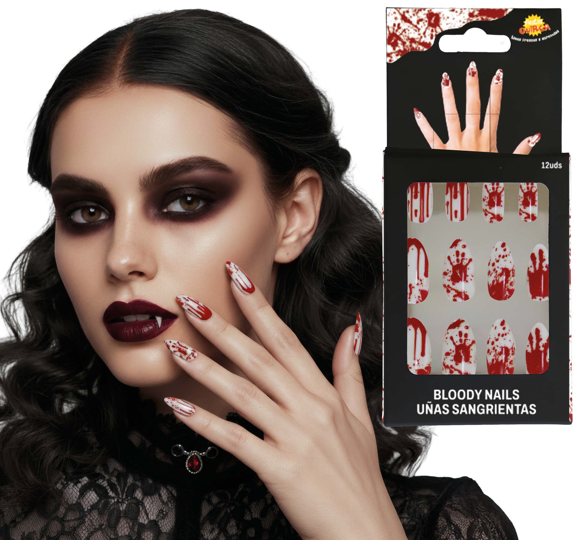 12 NAILS WITH GLUE
