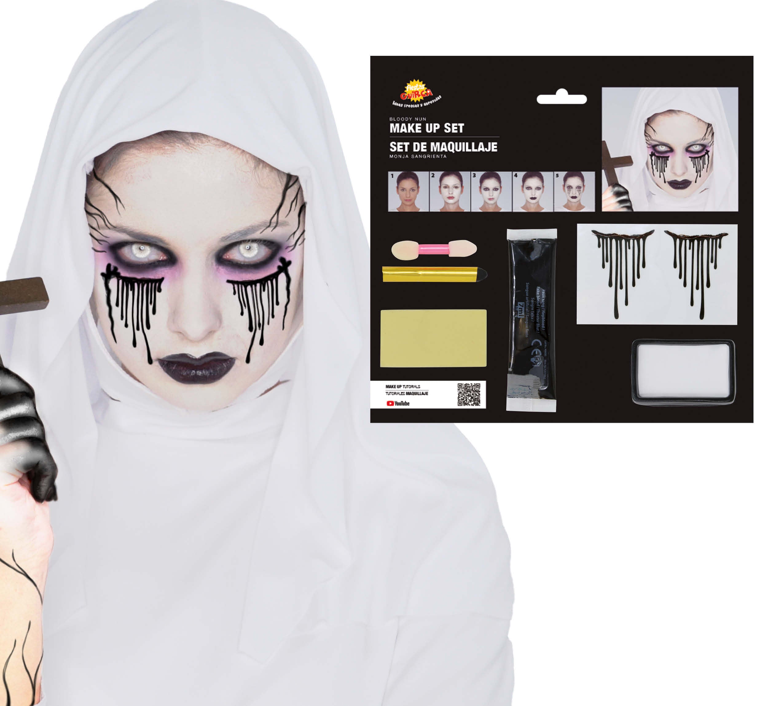 BLOODY NUN MAKEUP SET