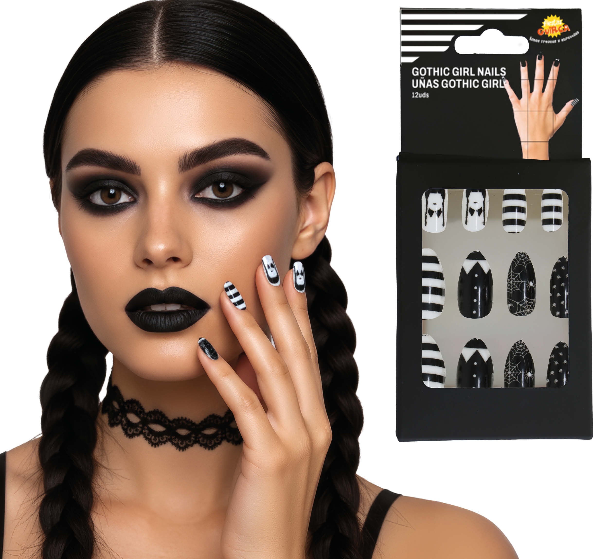 12 NAILS WITH GLUE