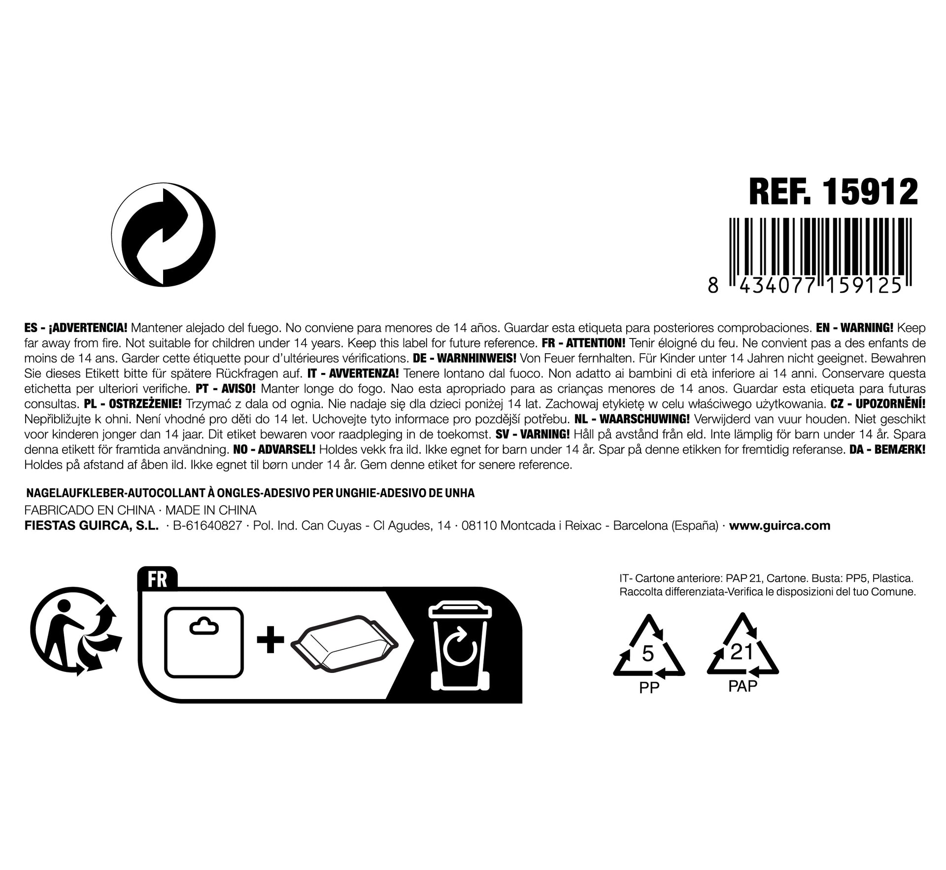 NAIL STICKER, 10X7 CM