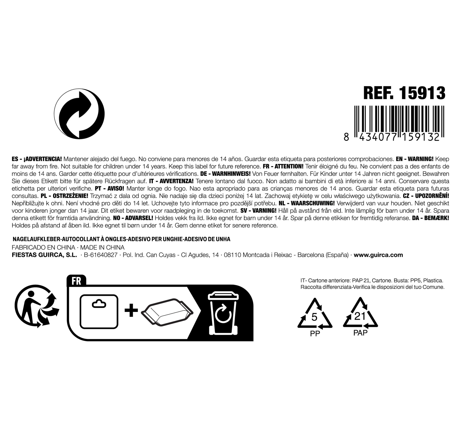 NAIL STICKER, 10X7 CM