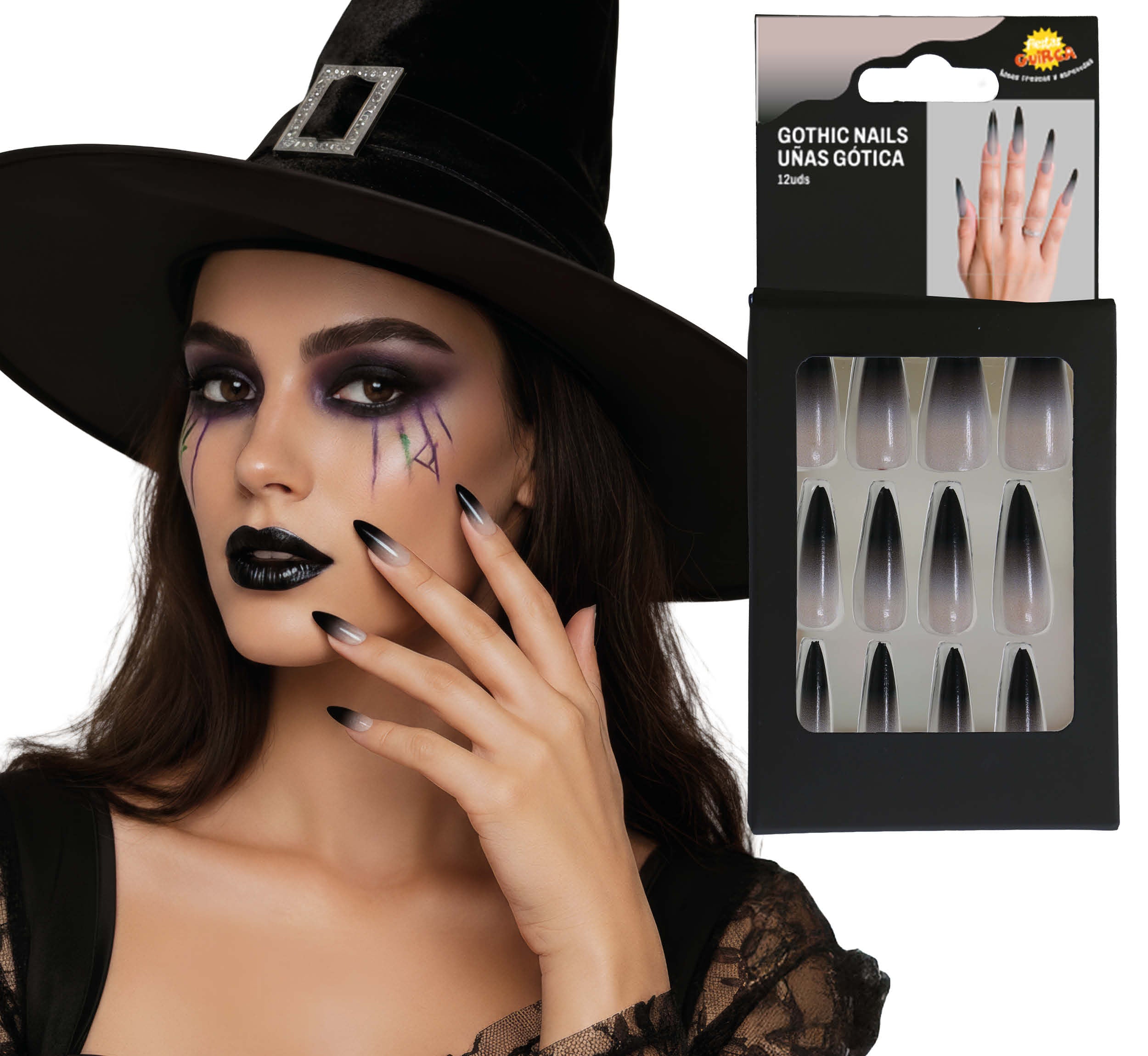 12 NAILS WITH GLUE