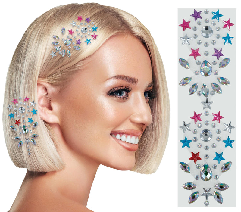 COLORFUL HAIR JEWELS, 13X25 CM, ADULTS