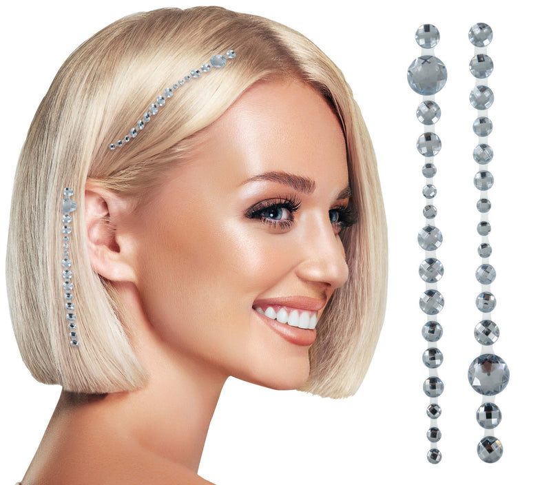 SILVER HAIR JEWELS 13X25 CM, ADULTS