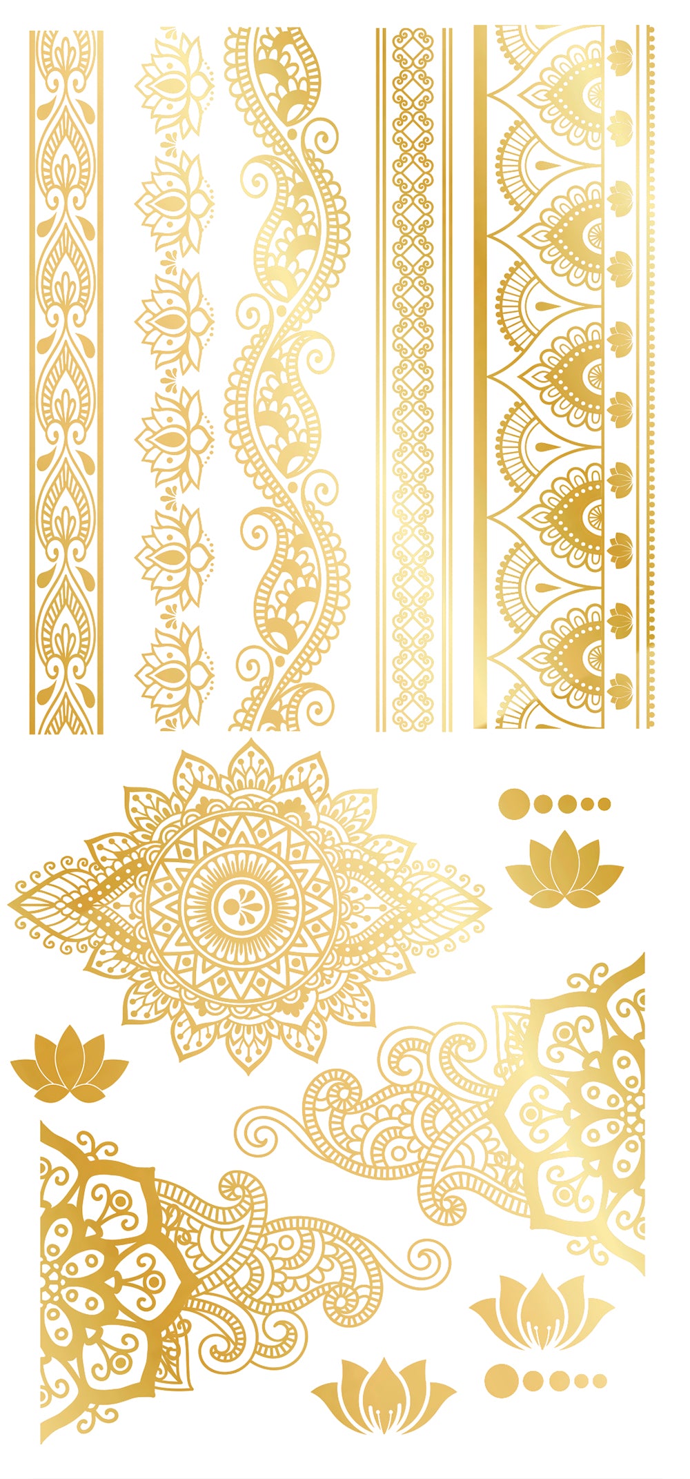 ORIENTAL GOLD TATTOO, 14X30 CMS