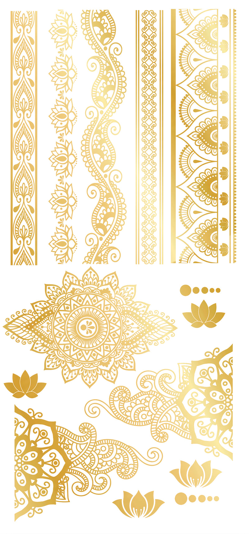 ORIENTAL GOLD TATTOO, 14X30 CMS