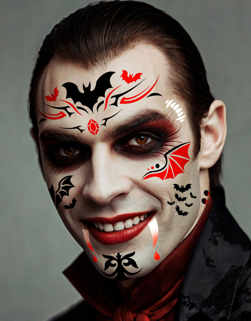 VAMPIRE MAKE UP STENCIL 14X20 CM