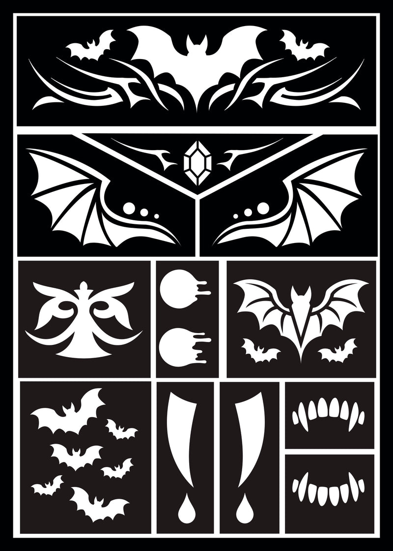 VAMPIRE MAKE UP STENCIL 14X20 CM