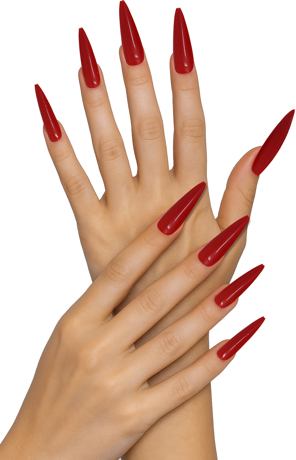 12 RED NAILS WITH GLUE