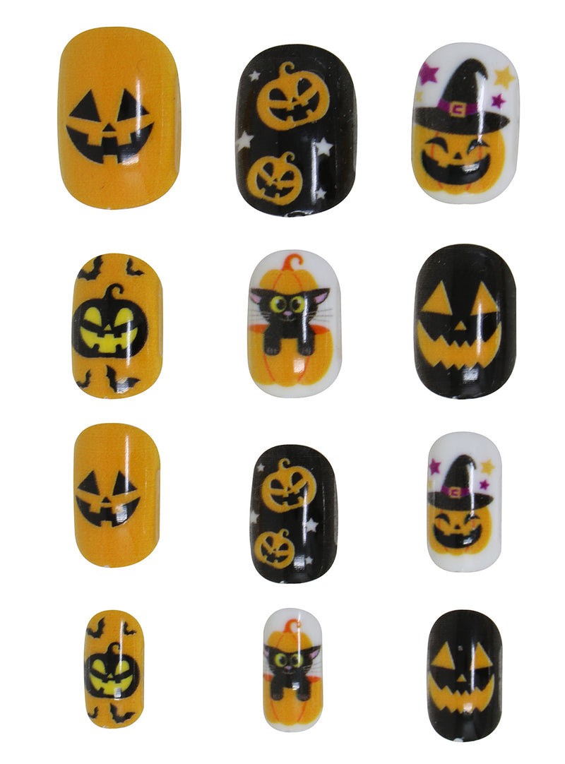 12 NAILS WITH GLUE, CHILDREN, HALLOWEEN