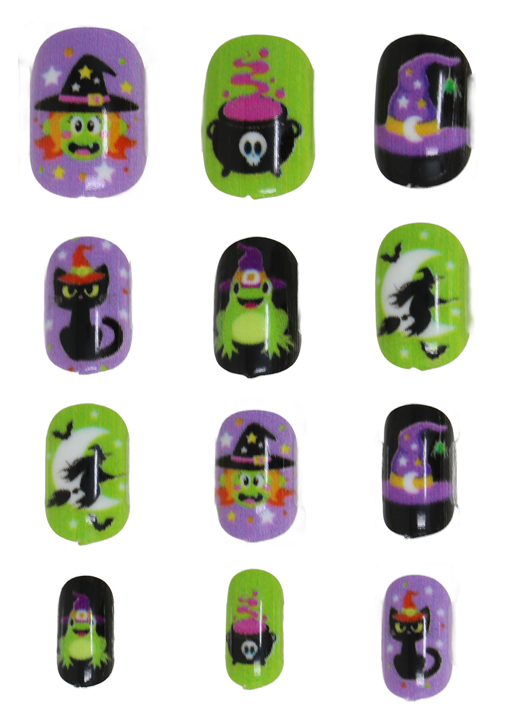 12 NAILS WITH GLUE, CHILDREN, HALLOWEEN