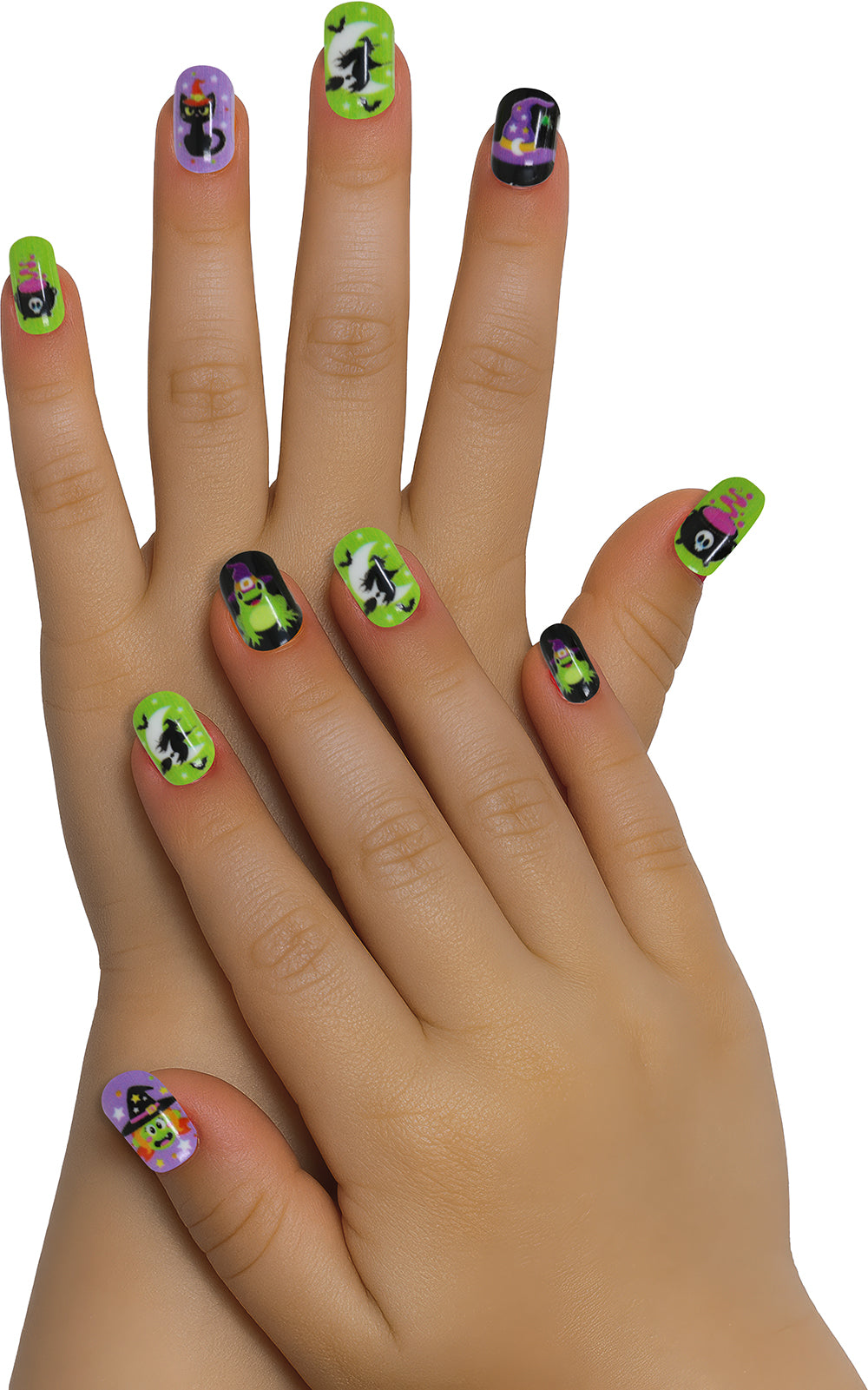 12 NAILS WITH GLUE, CHILDREN, HALLOWEEN
