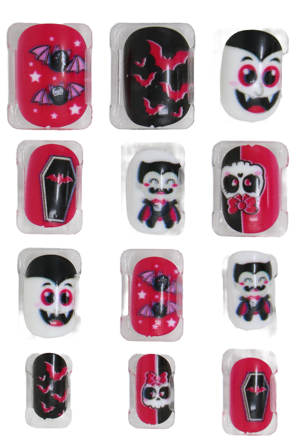 12 NAILS WITH GLUE, CHILDREN, HALLOWEEN