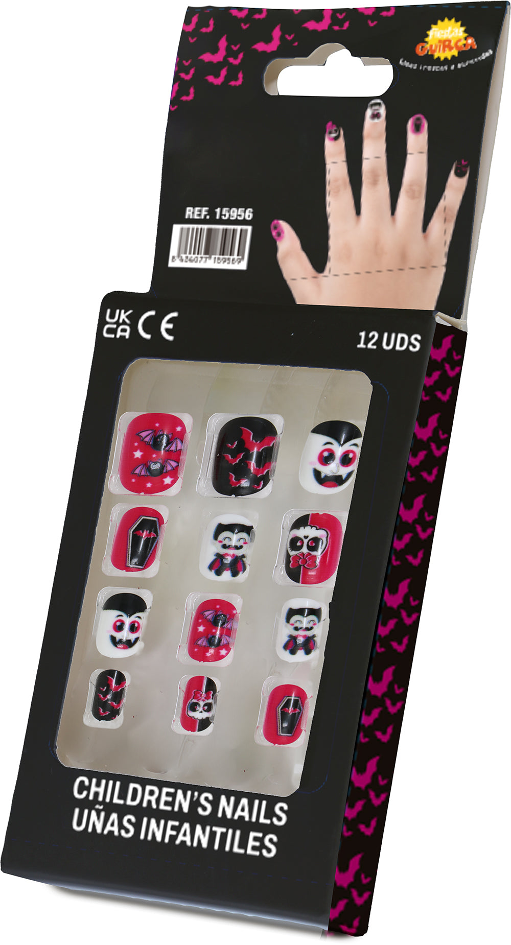 12 NAILS WITH GLUE, CHILDREN, HALLOWEEN