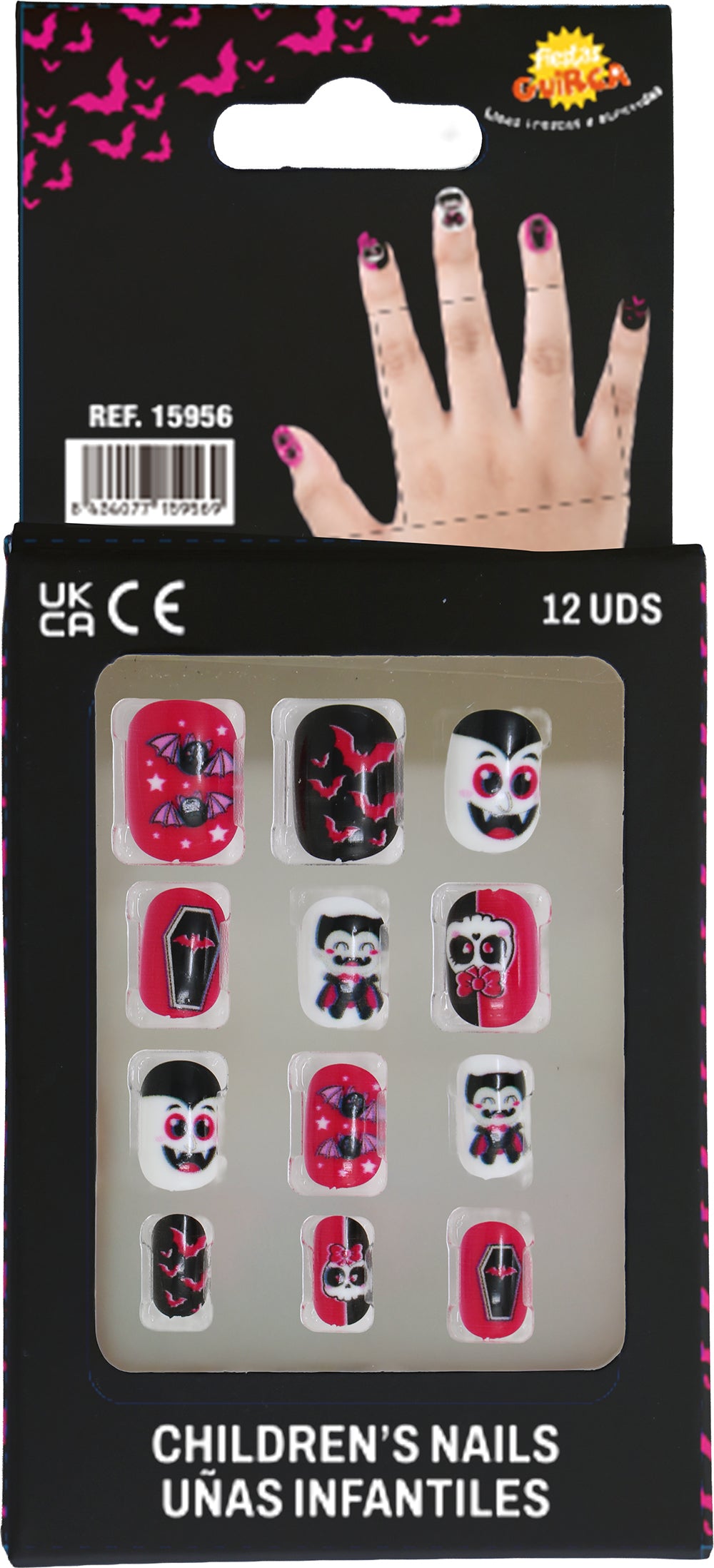 12 NAILS WITH GLUE, CHILDREN, HALLOWEEN