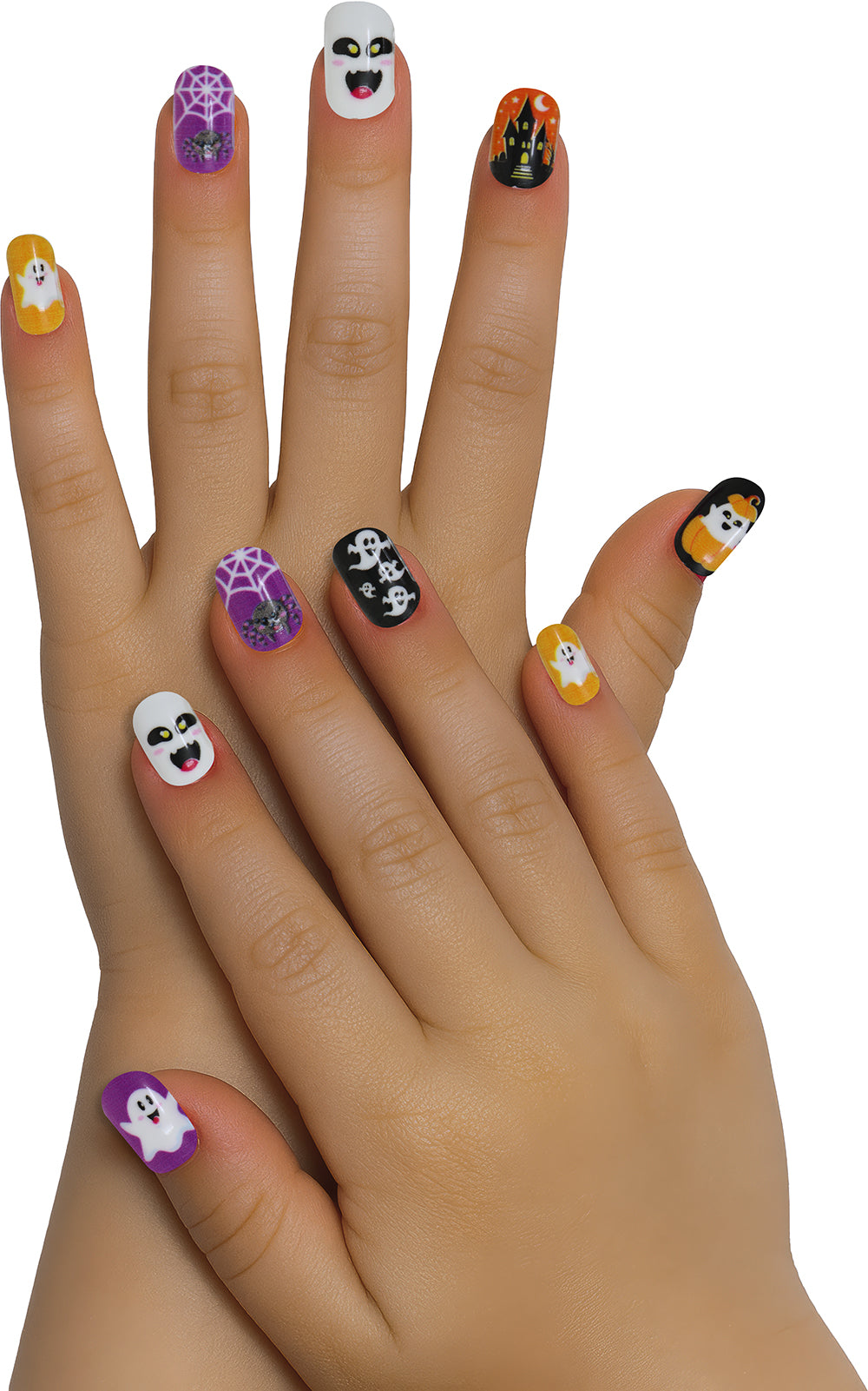 12 NAILS WITH GLUE, CHILDREN, HALLOWEEN