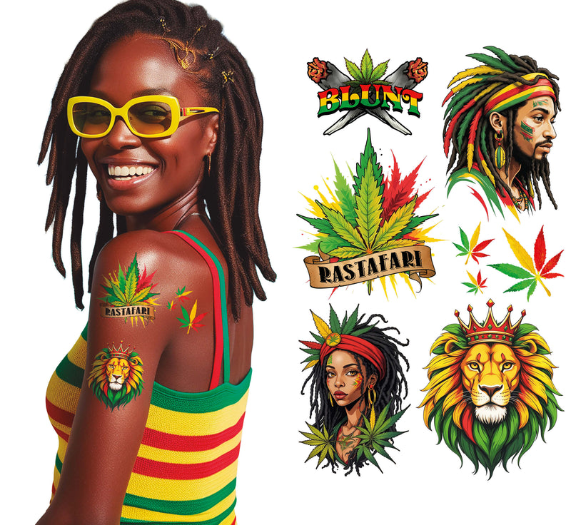 JAMAICA TATTOO SHEET 14X30 CM