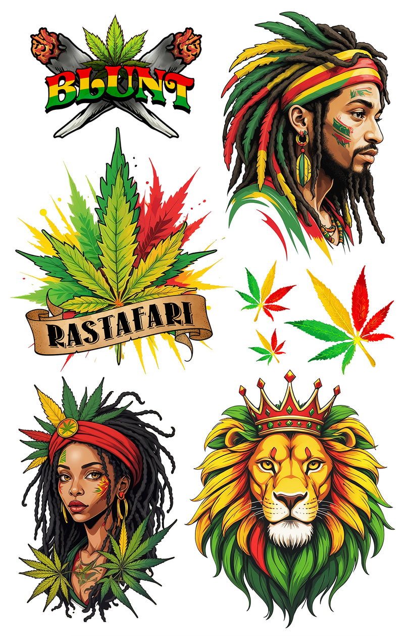JAMAICA TATTOO SHEET 14X30 CM