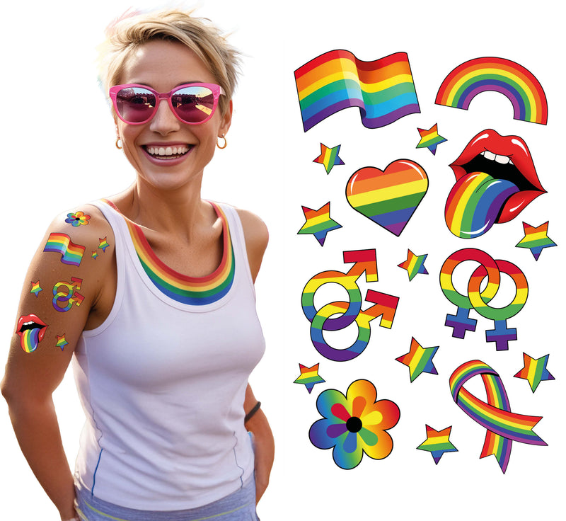 PRIDE TATTOO SHEET 14X30 CM