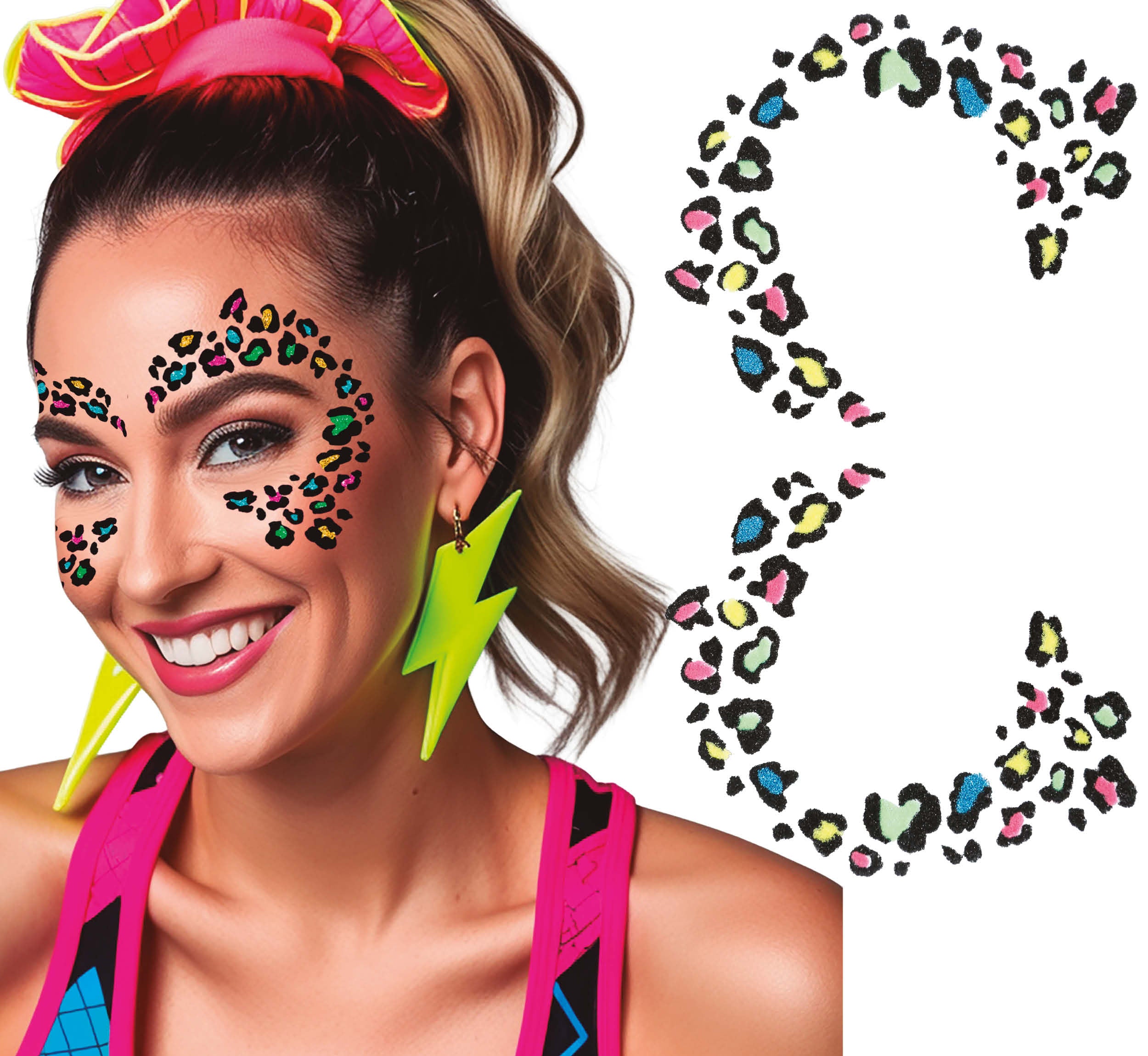 LEOPARD FACE GLITTER