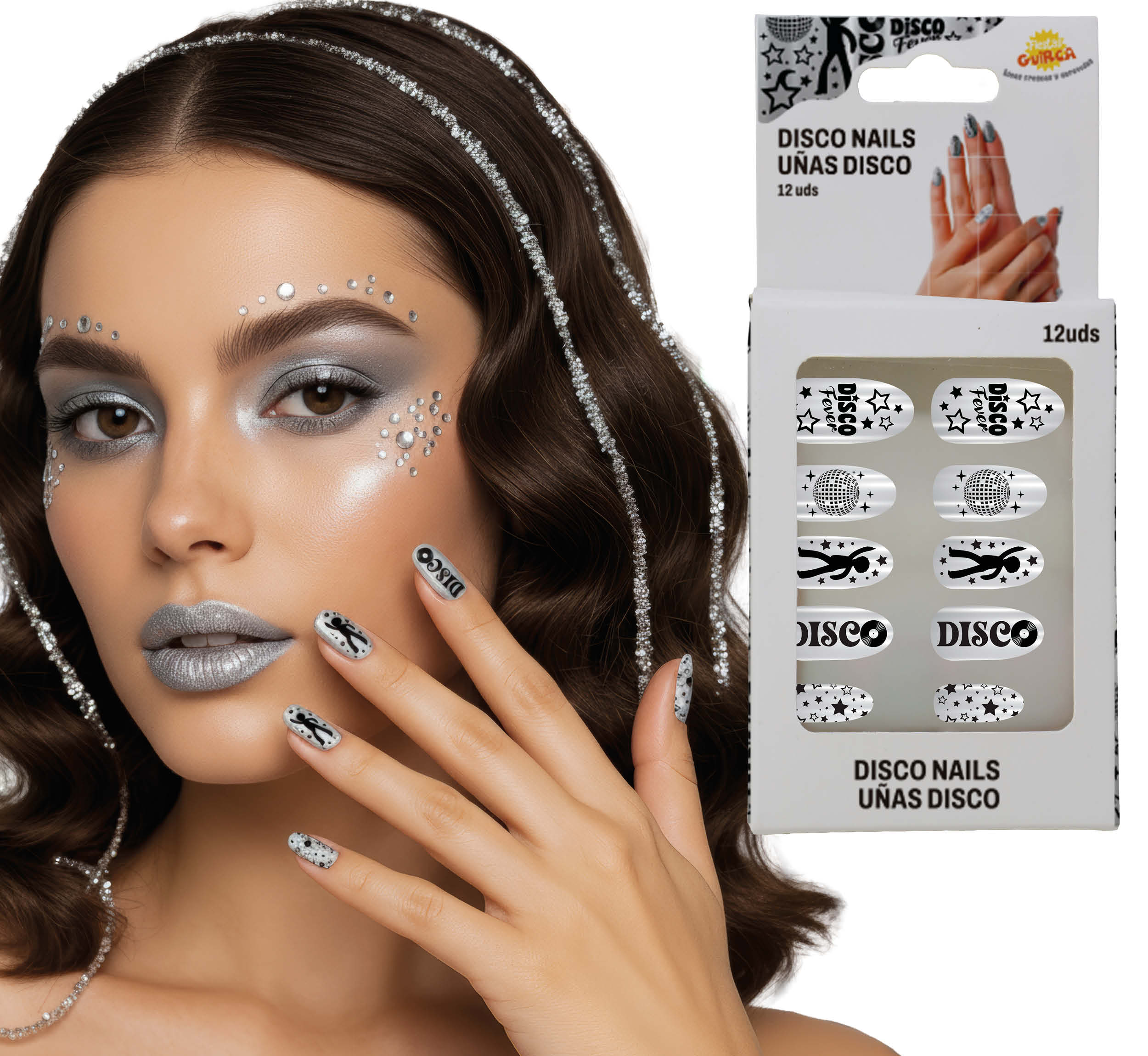 12 NAILS WITH GLUE