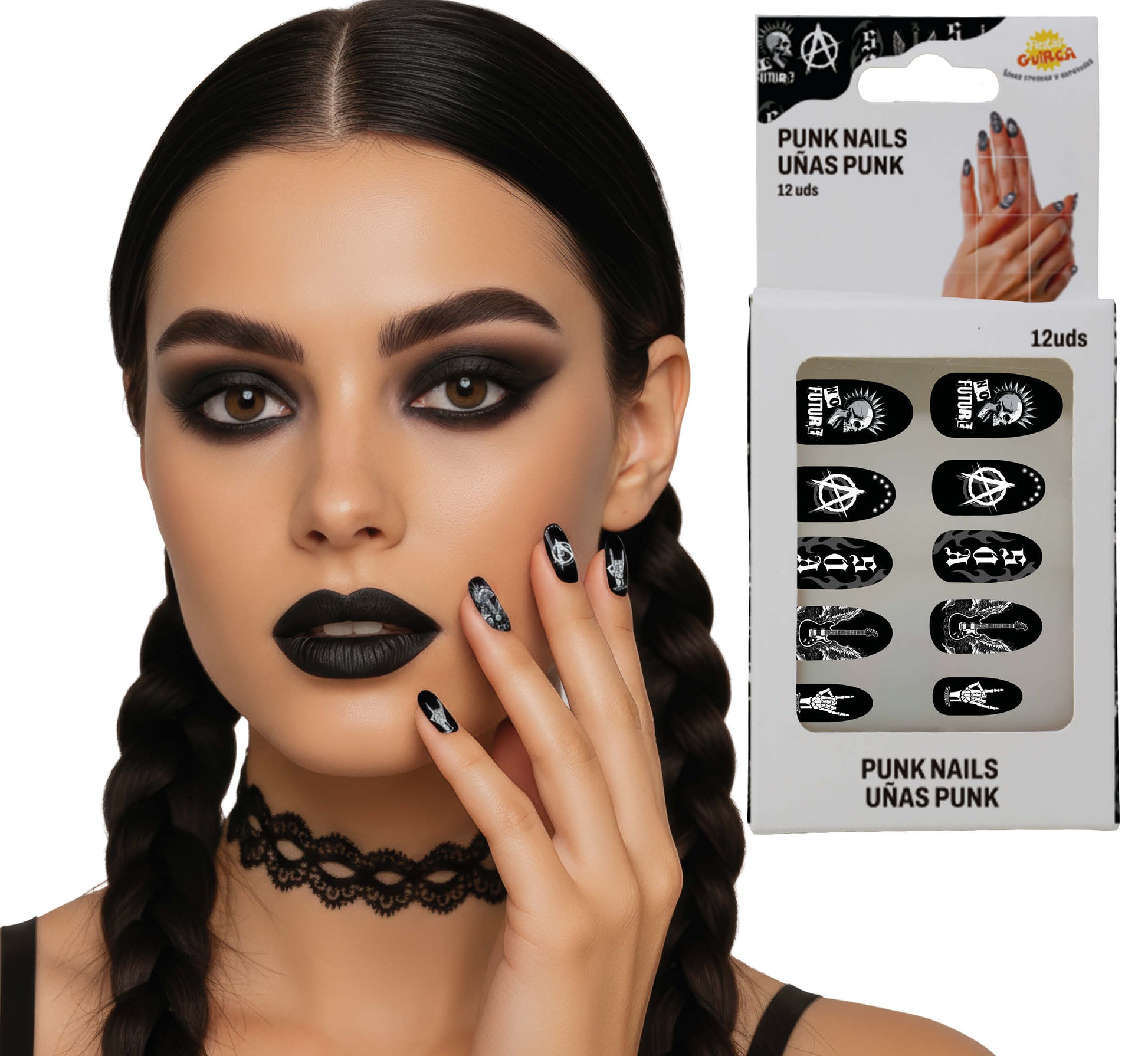 12 NAILS WITH GLUE
