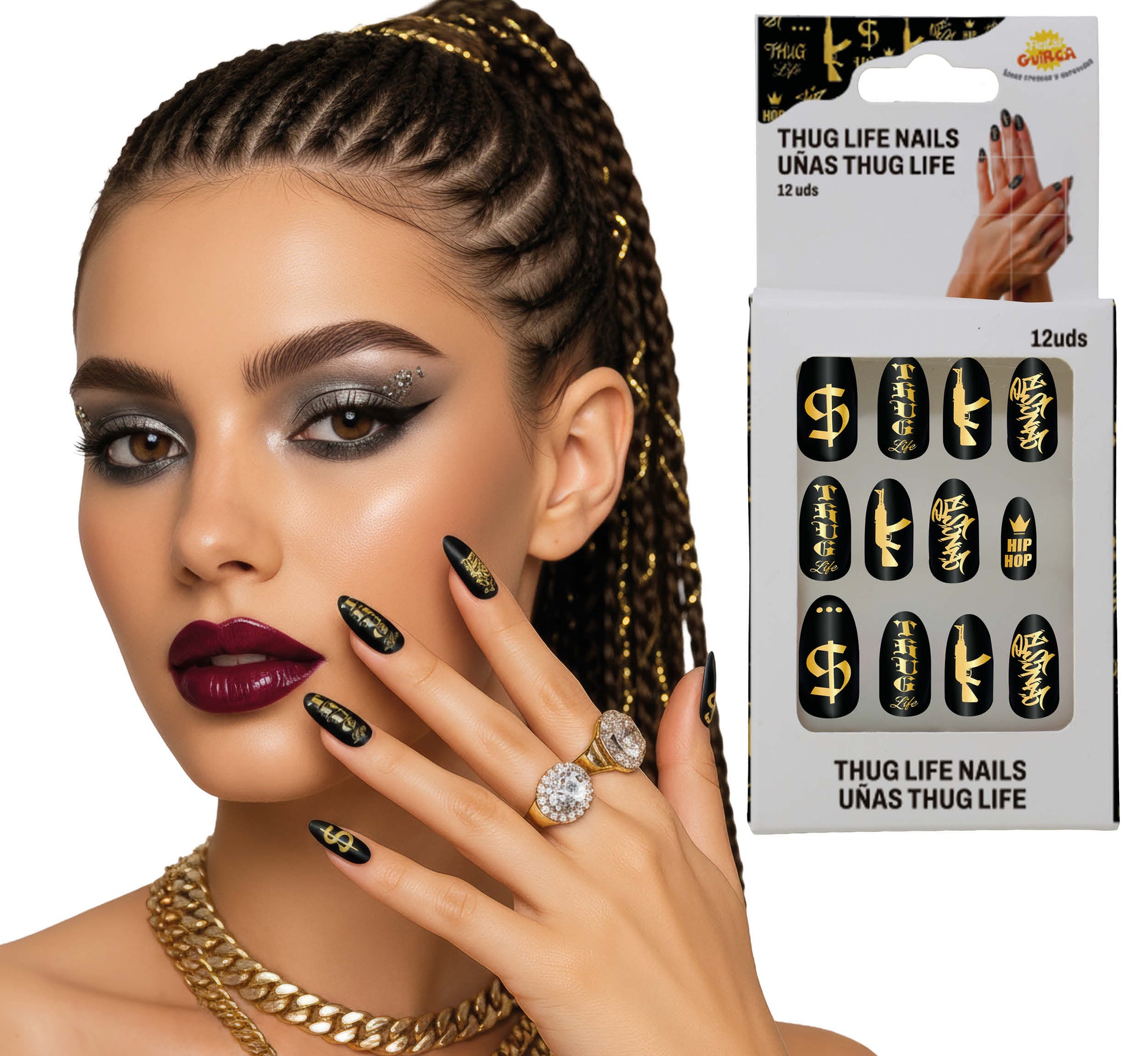 12 NAILS WITH GLUE