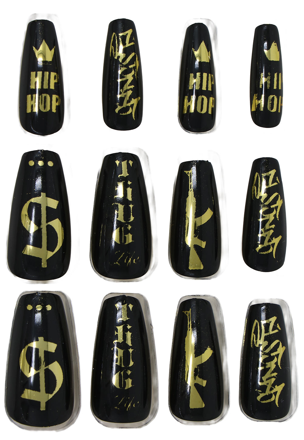12 NAILS WITH GLUE