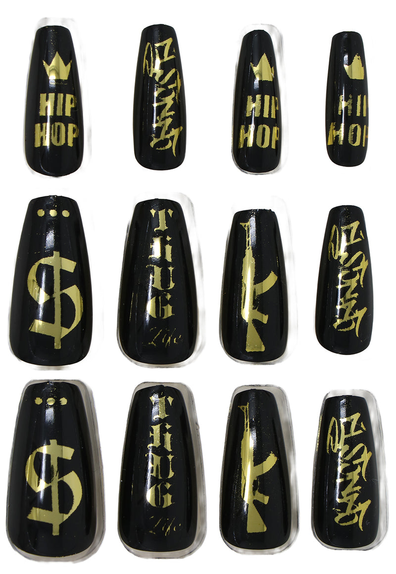 12 NAILS WITH GLUE