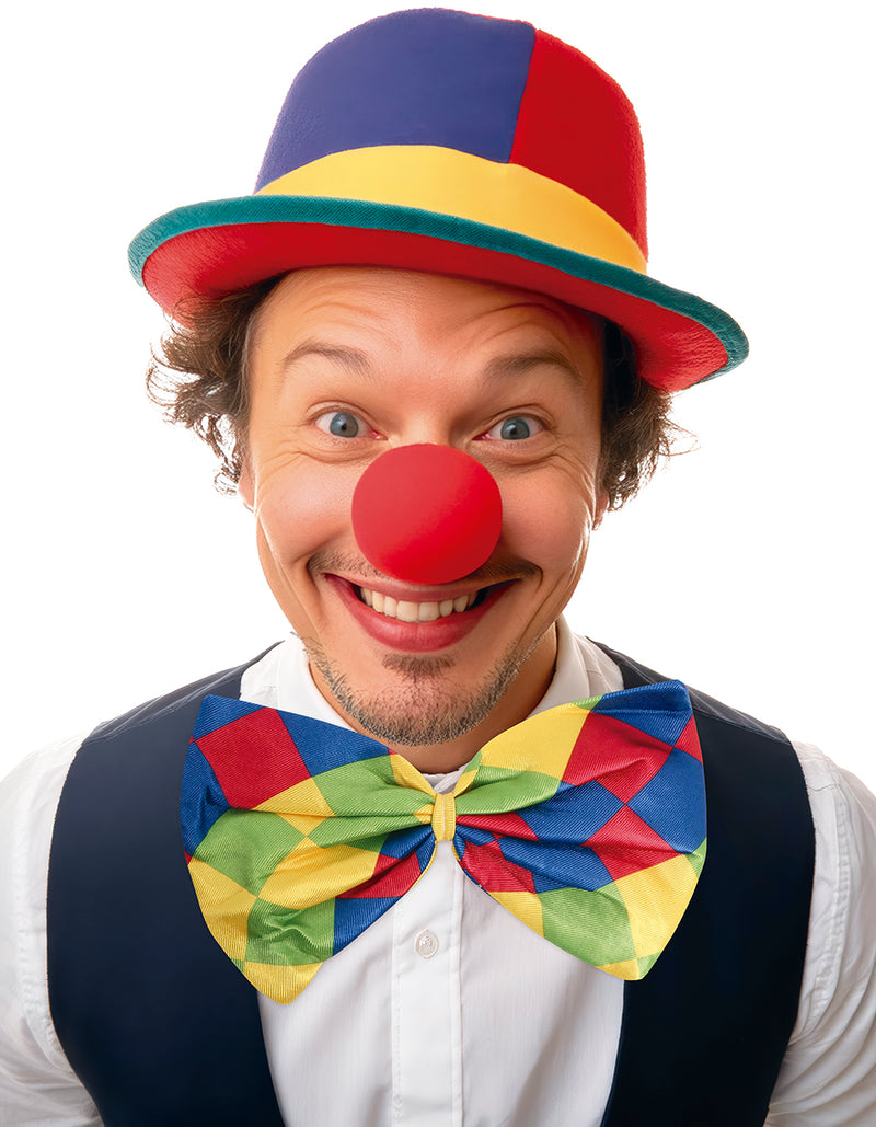 CHECKED CLOWN BOW TIE, 29 CM