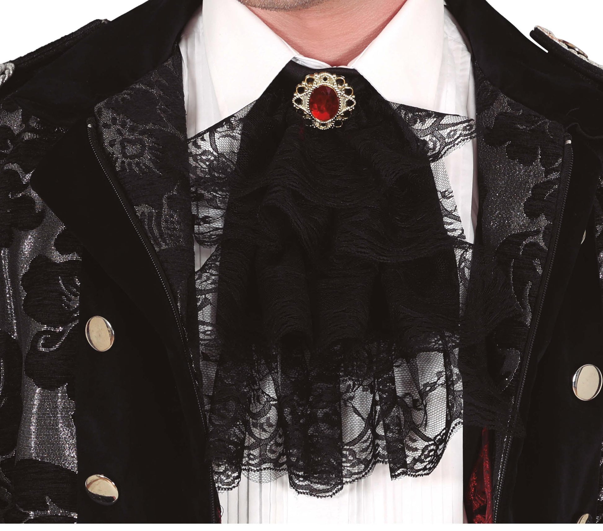 BLACK LACE CRAVAT
