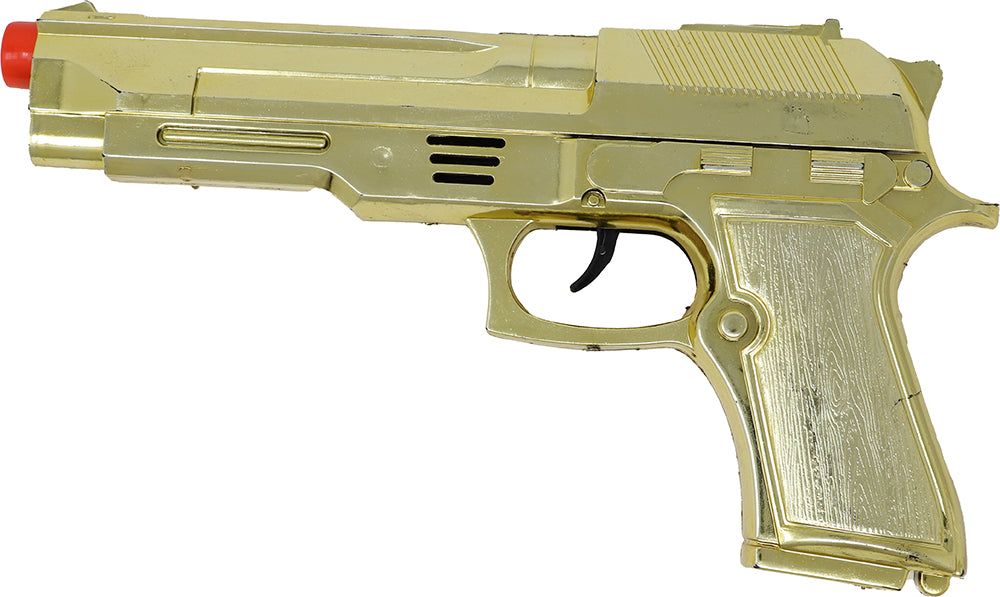 GOLD METALLIC PISTOL 22 CMS