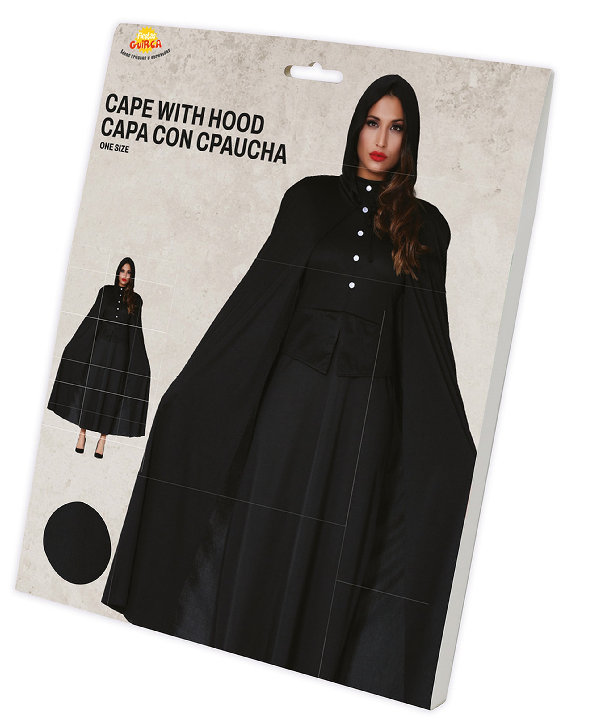 CAPE WITH HOOD, 135 CM