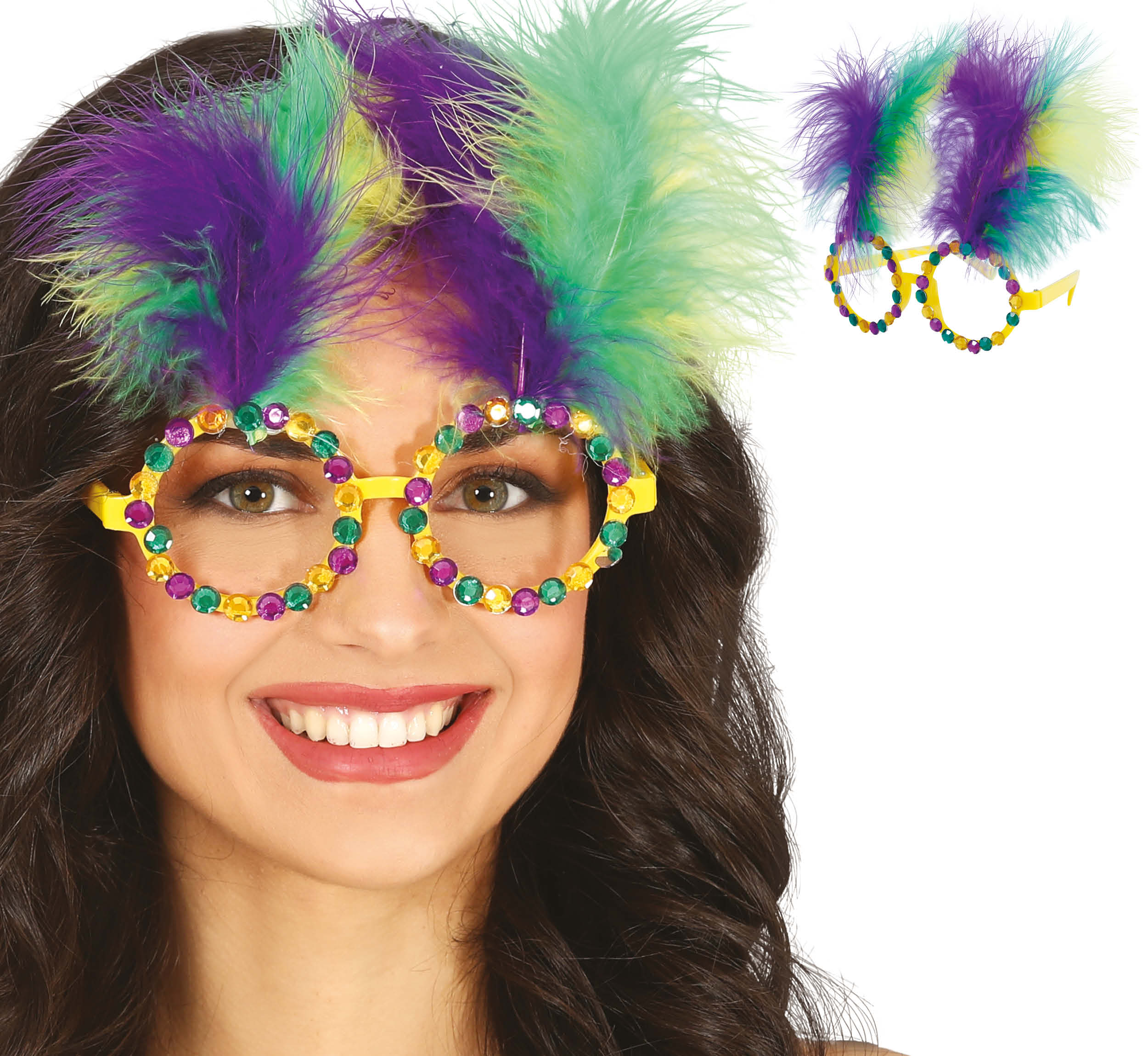 GLASSES WITH FEATHERS