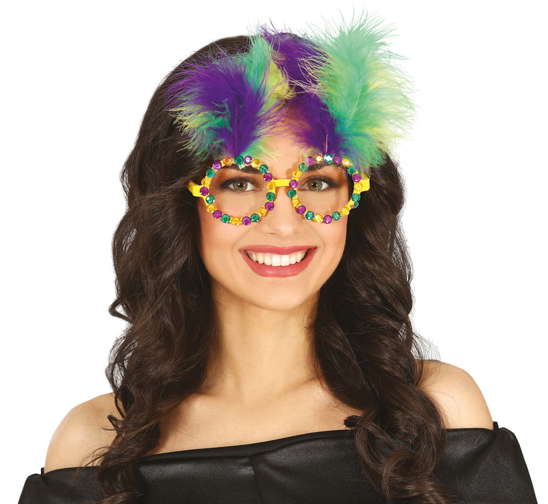 GLASSES WITH FEATHERS