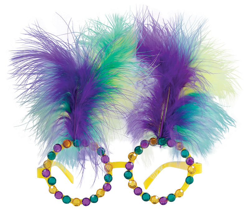 GLASSES WITH FEATHERS
