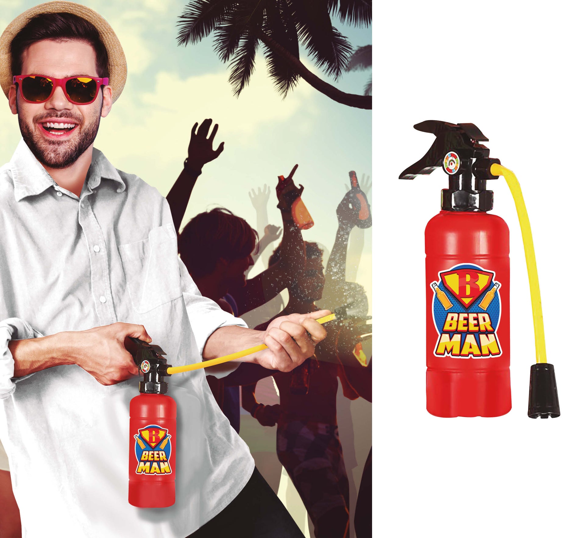 DRINK EXTINGUISHER BEER MAN, 27 CMS