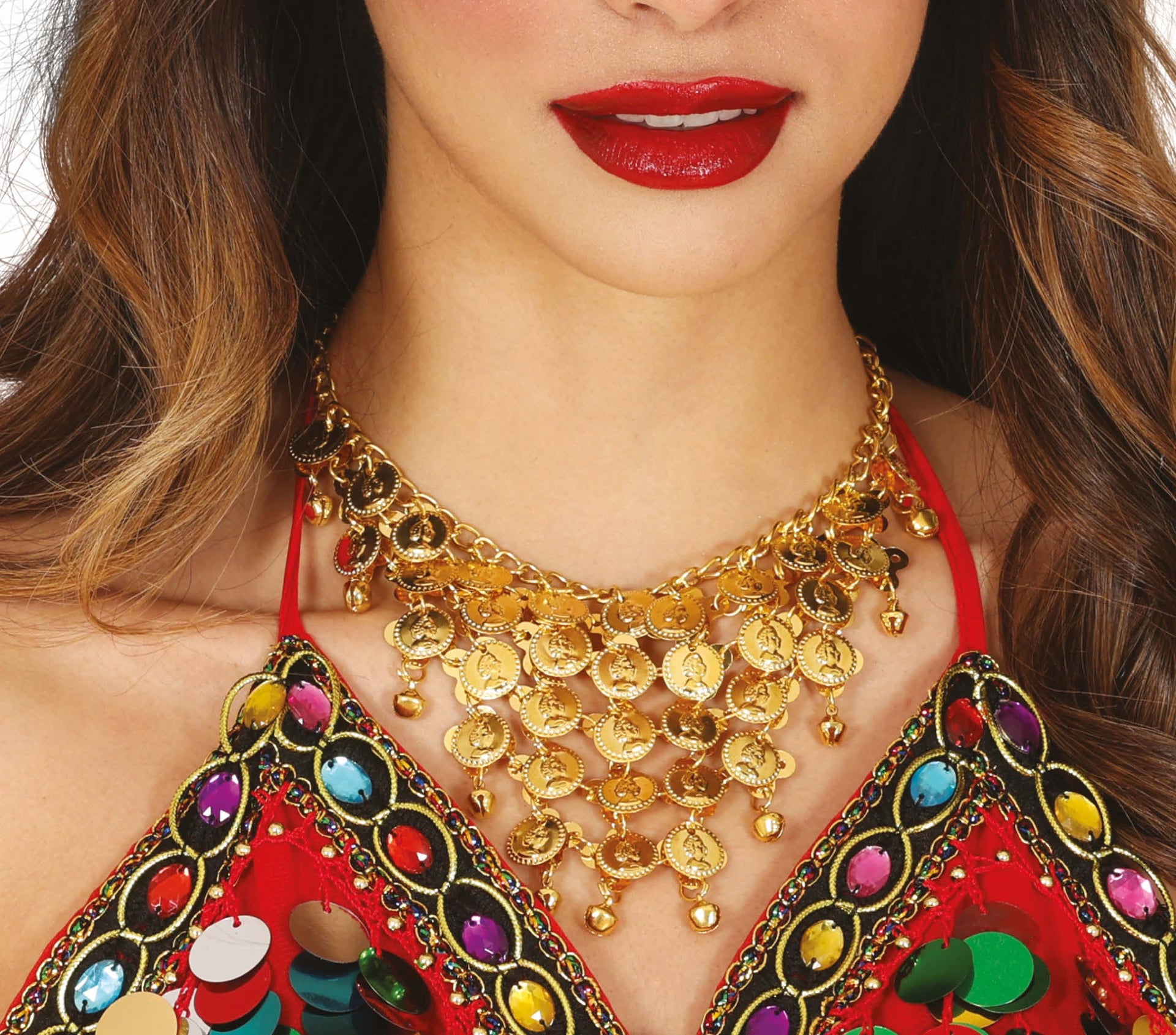 NECKLACE WITH GOLD COINS